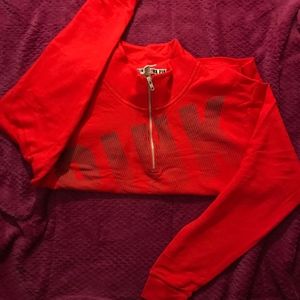Red PINK pullover hoodie size Large